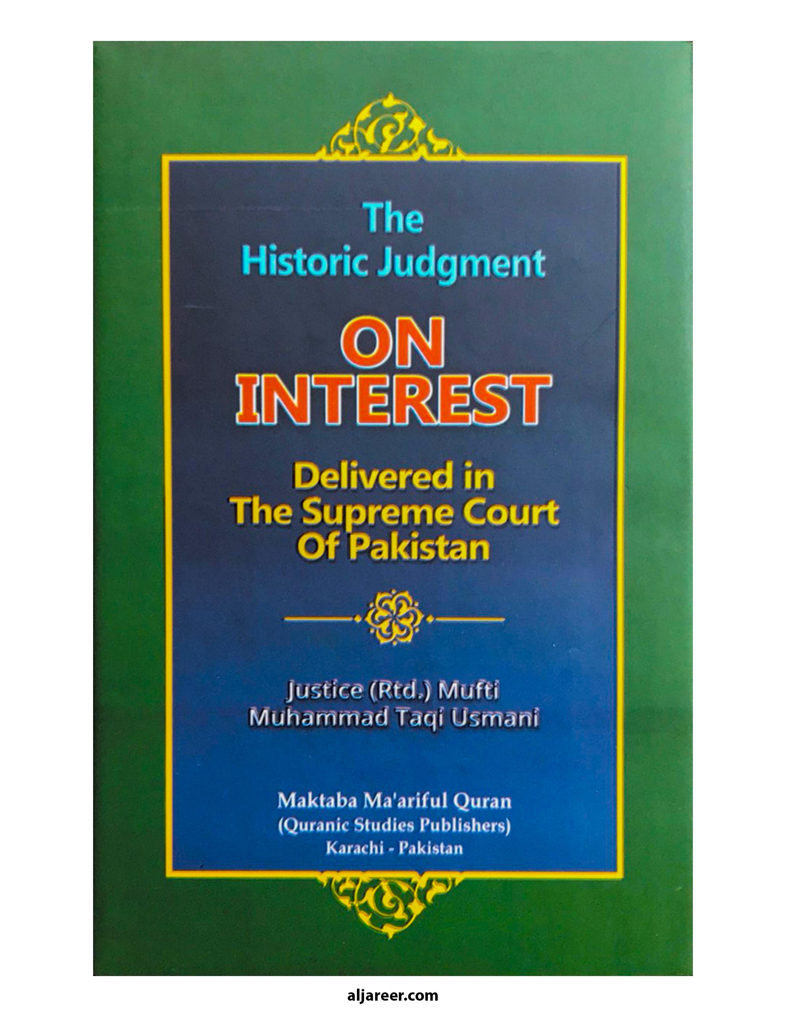 The Historic Judgement On Interest
